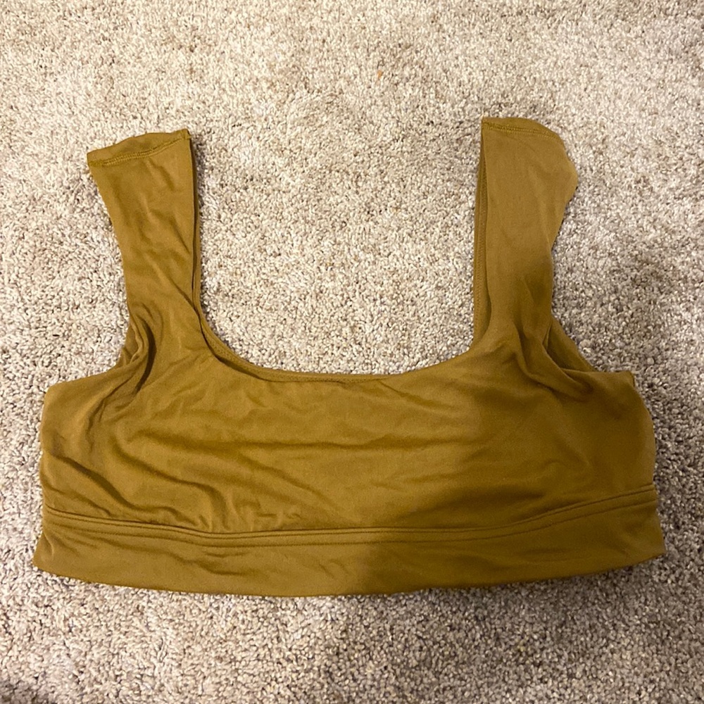Aerie mustard yellow sports bra